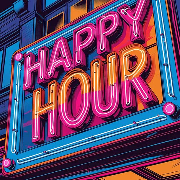 Happy Hour is from 11 - 6